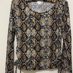 Snake skin long sleeved top